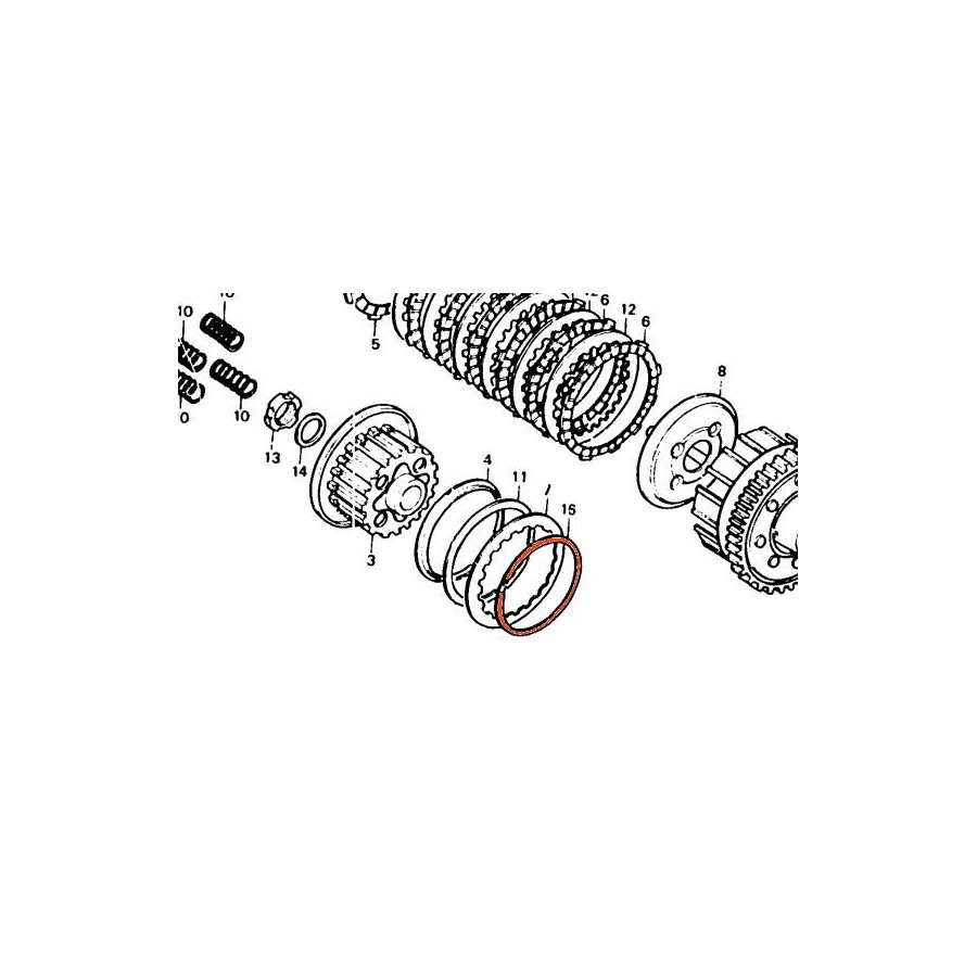 Service Moto Pieces|Embrayage - Ressort - EBC - (x6) - GN250,  ...., GT500, 550, 750, ...,  VL125|Mecanisne - ressort - roulement|20,50 €