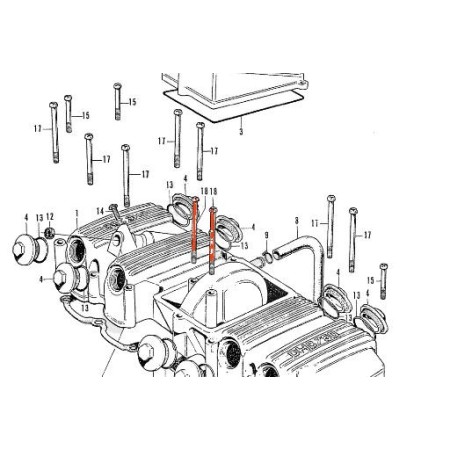 Moteur - Vis M6 x80 mm - (x1) - Cruciforme - bombée