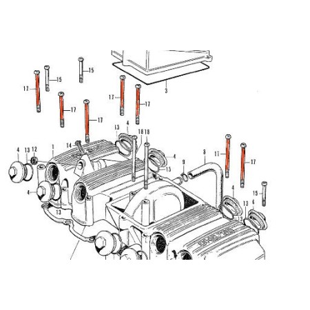 Moteur - Vis M6 x60 mm - (x1) - Cruciforme - bombée