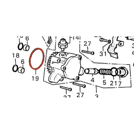 Service Moto Pieces|Moteur - Pompe a huile - Joint - 47x53x3mm|1975 - CB550F - Supersport|3,30 €