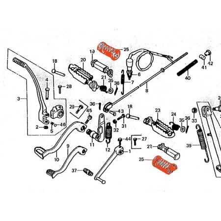 Service Moto Pieces|Cale Pied - Caoutchouc (x1)|Cale Pied - Selecteur|12,00 €