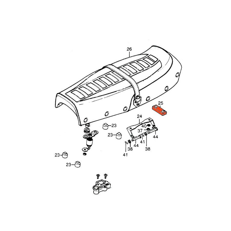 Selle - caoutchouc Rectangle - (x1)