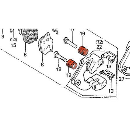 Service Moto Pieces|Frein - Etrier - joint couvre axe - (x1) - refabrication|Etrier Frein Avant|2,10 €