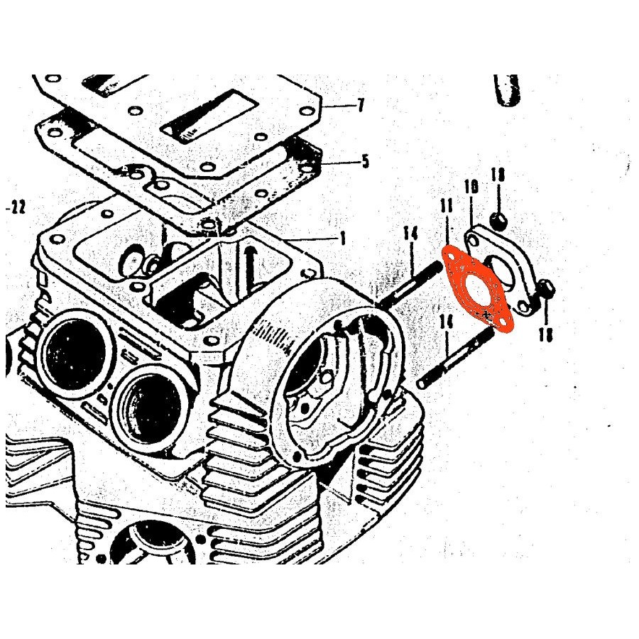 Service Moto Pieces|Moteur - Joint de cylindre - (x1) - ø 75.80 x2 mm|Joint - Carter|4,90 €