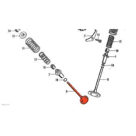 Service Moto Pieces|Moteur - Soupape Echappement - CB125K5|Couvercle culasse - cache culbuteur|100,20 €