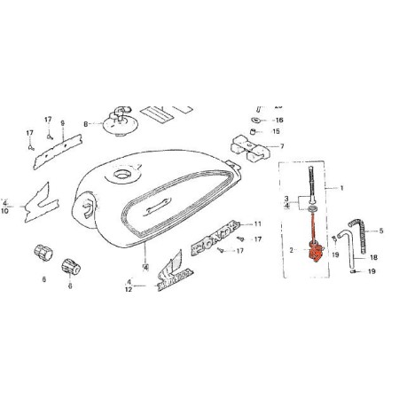 Reservoir - Robinet essence - CM400T