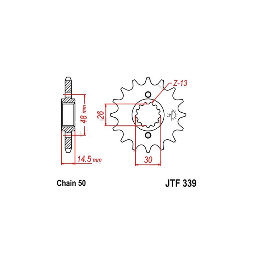 Service Moto Pieces|Transmission - Couronne - 530 - JTR-303 - 44 dents - |Chaine 530|37,90 €