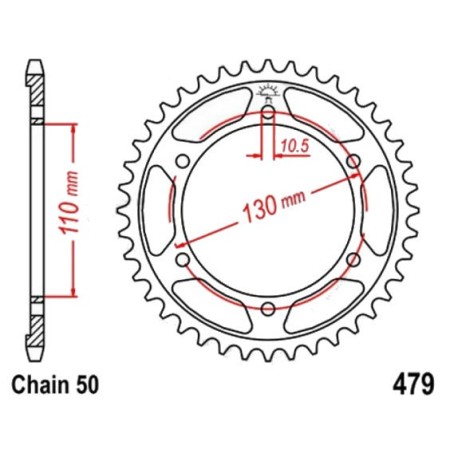 Transmission - Couronne - JTR - 479 - 530/45 dents