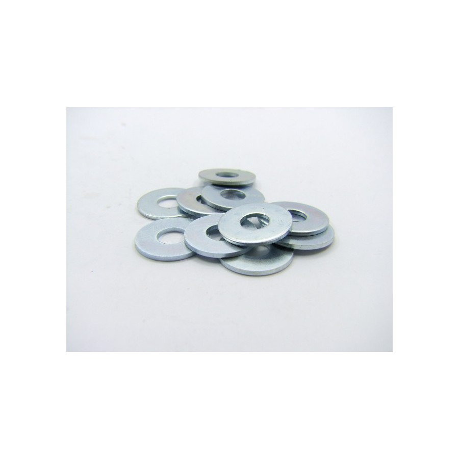 Service Moto Pieces|Rondelle - plate (x10) - DIN125 - zingué - ø 10.50 x20.00 - ep. 2.00 mm|Rondelle Cuivre|3,00 €