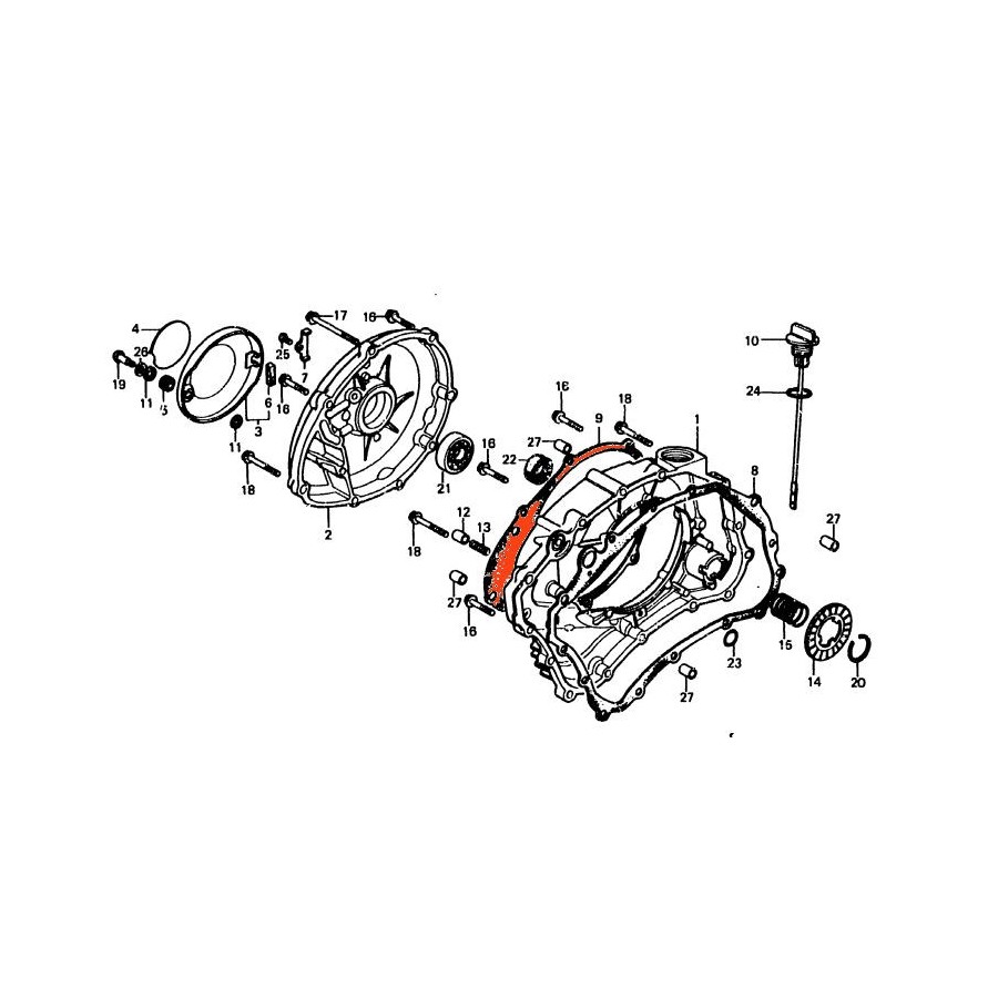 Moteur - Joint de carter - droit