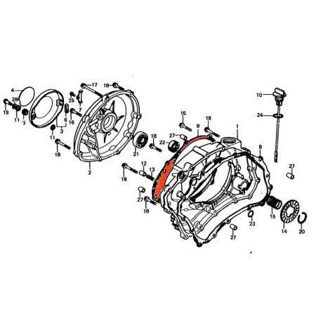 Moteur - Joint de carter - droit