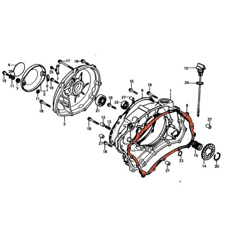 Moteur - Joint de carter - centre