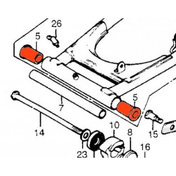 Service Moto Pieces|Bras oscillant - Axe - CB750-900-1100 - 1980 .....|bras oscillant - bequille|112,80 €