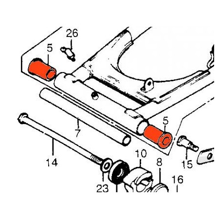 Service Moto Pieces|Bras oscillant - bague de Frottement - (x1)|bras oscillant - bequille|28,90 €