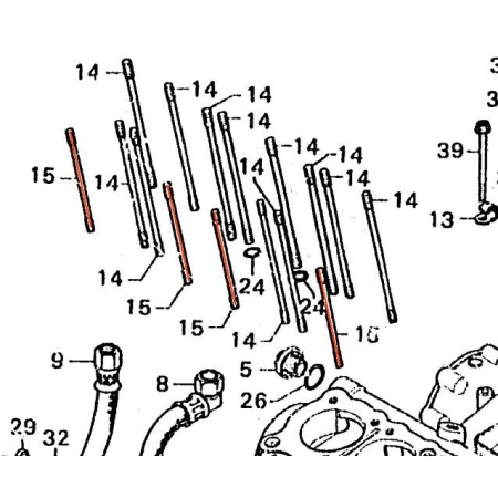 Moteur - Goujon - (x1) - Bloc Cylindre - N'est plus disponible