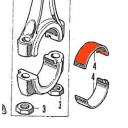 Moteur - bielle - 1/2 coussinet - B - Marron