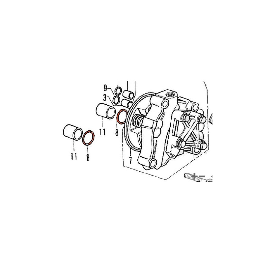 Service Moto Pieces|Moteur - bouchon - Joint torique - ø 30.80 x3.00 mm (x1) -|Joint Torique|1,90 €