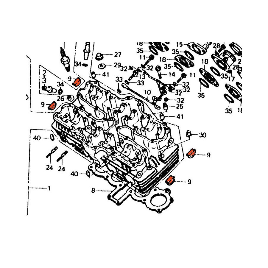 Service Moto Pieces|Moteur - Guide de soupape - Admission - XL250 K - XL350K0/K1|1974 - XL250|28,00 €