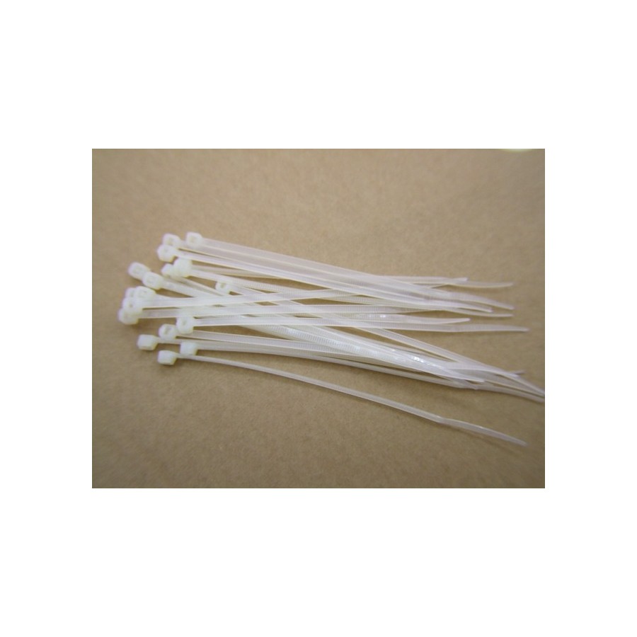 Serre Cable - Rilsan - Serflex - collier de serrage - Blanc - 3.5x145mm (x100)