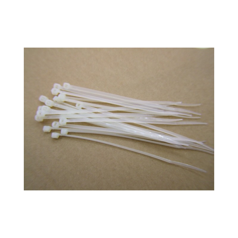 Serre Cable - Rilsan - Serflex - collier de serrage - Blanc - 3.5x145mm (x100)