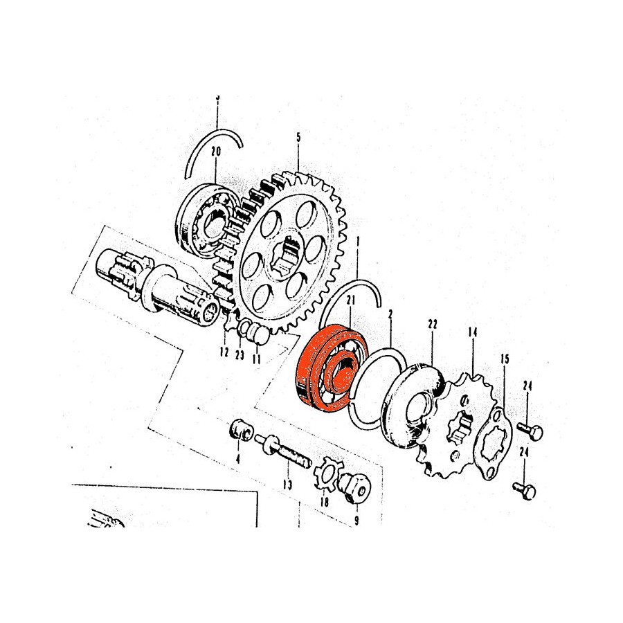 Service Moto Pieces|Roulement - 5206 - Pignon sortie boite|Transmission - boite a vitesse|48,00 €