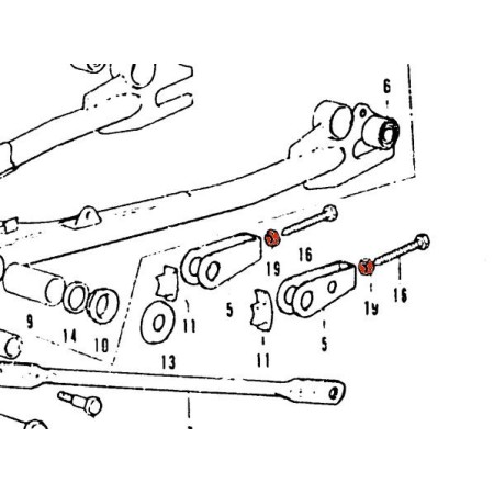 Bras oscillant - ecrou de serrage M7 - (x1)