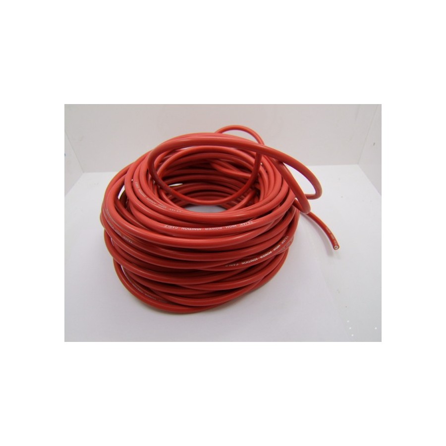 Bougie - cable PVC ø 7mm -  Rouge - 1metre - fil de bougie