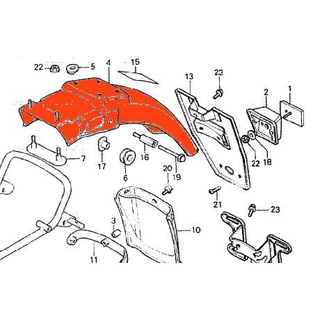 Service Moto Pieces|Garde boue - Arriere -  CB750Kz|Garde boue|279,90 €