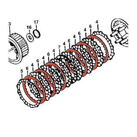 Embrayage - Disques lisse "A" - (x1) - CX500, GL1100