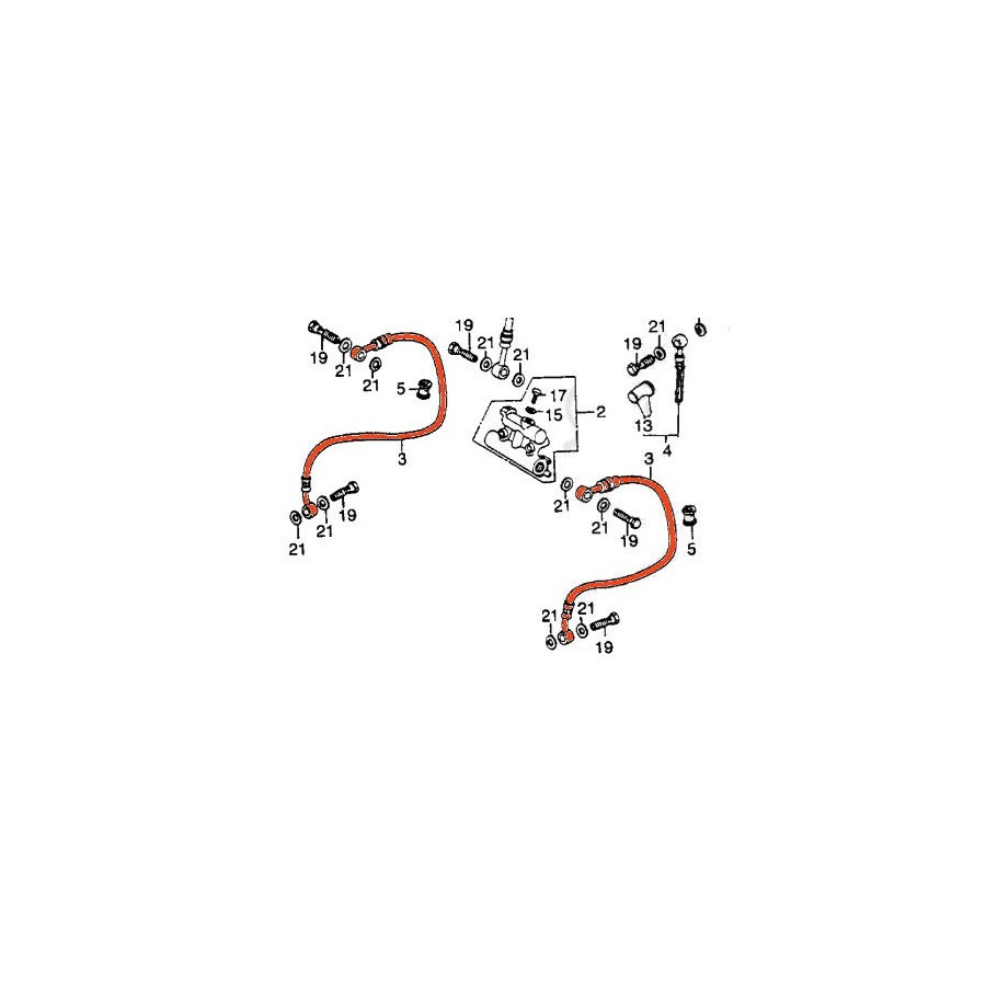 Frein - Durite Origine - Avant Dr/Ga. - (x1) - GL1000 