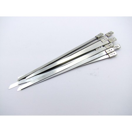 Service Moto Pieces|Tresse - Echappement - INOX - collier de serrage - 129x4.5 mm - (x10)|Collier - Serre Cable |25,00 €