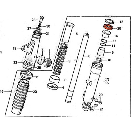 Fourche - Joint SPY - (x2) - RSDD - 27x37x7.5