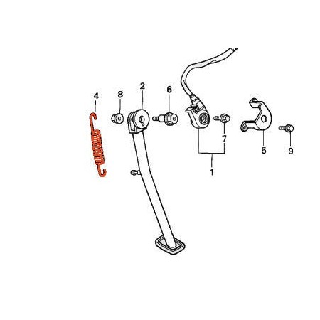 Bequille laterale - ressort - 