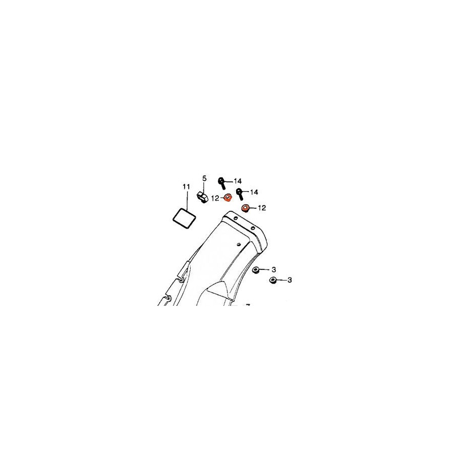 Garde boue - Silent bloc de Fixation - (x1)