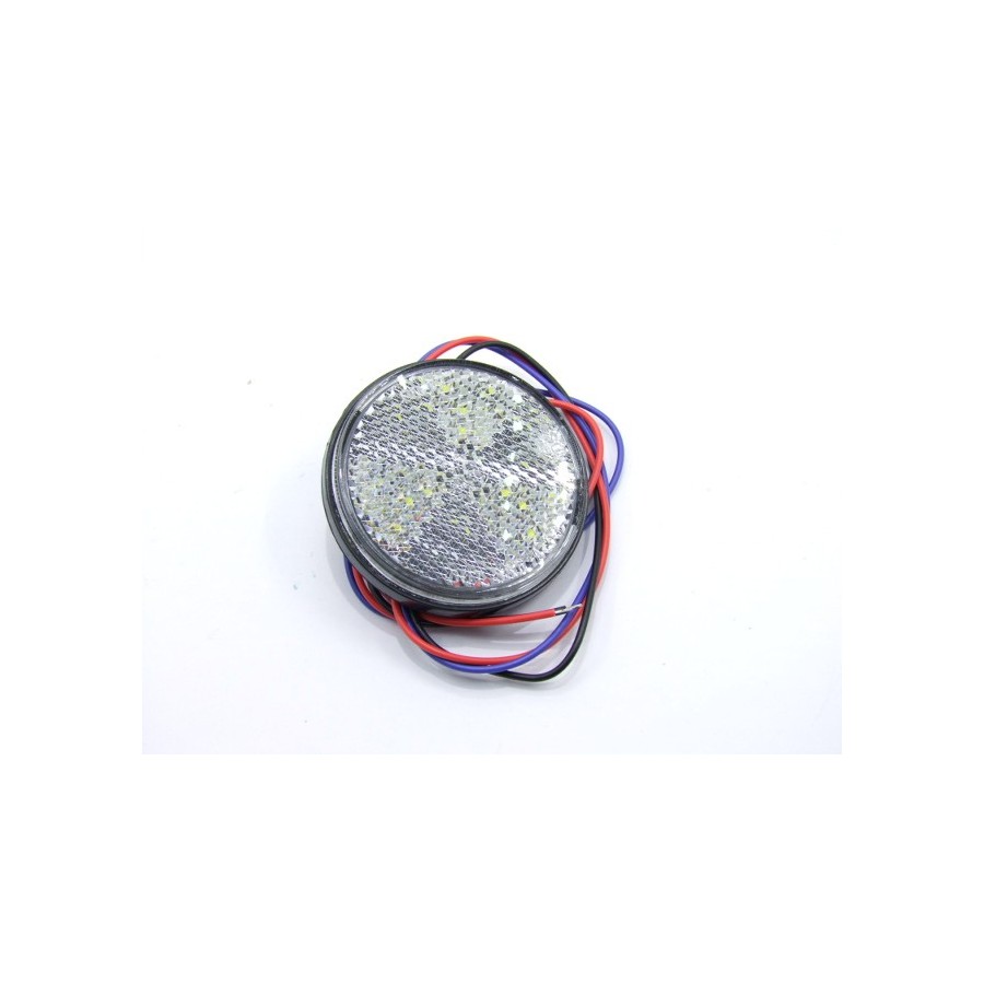 Feux - Position / recul - Catadioptre Blanc LED - ø60 mm