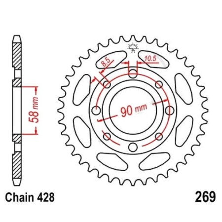 Transmission - Couronne - 47 dents - JTR 269