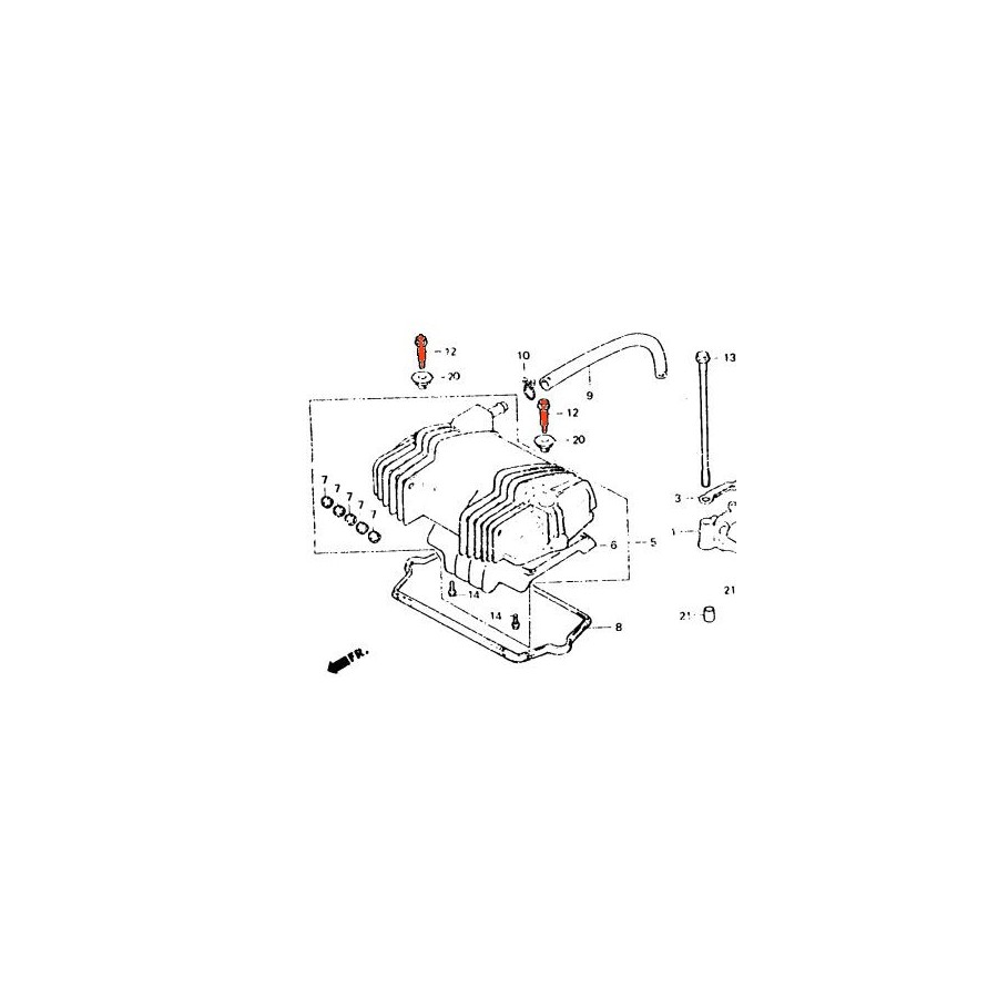 Moteur - Vis de serrage - couvre culasse - CB400N - CB400T - CM400T