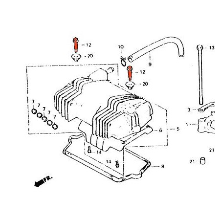 Moteur - Vis de serrage - couvre culasse - CB400N - CB400T - CM400T