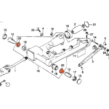 Bras oscillant - Joint Spy - 24x40x5mm - (x1)