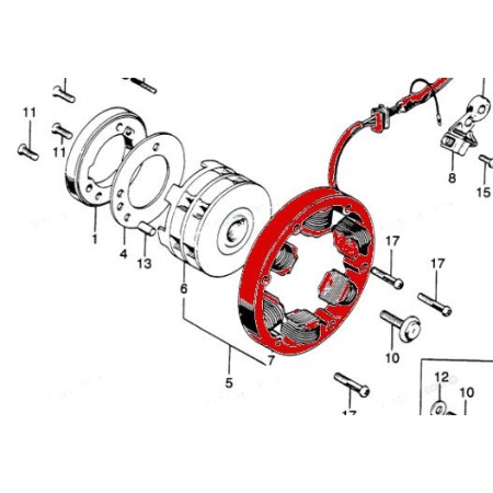 Alternateur - Stator - CB350K / CB360G