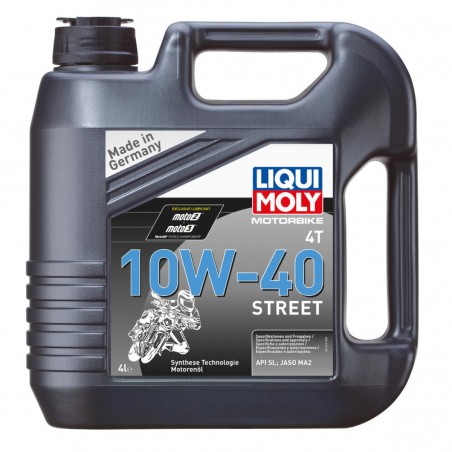 Service Moto Pieces|Huile moteur - Synthese - LIQUI MOLY - Street - 10W40 - 4 Litres|Huile synthese|68,20 €