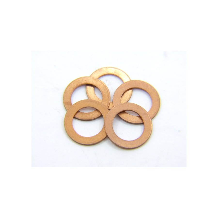 Rondelle plate - cuivre - ø10 x22 x1.5 mm  - (x5)