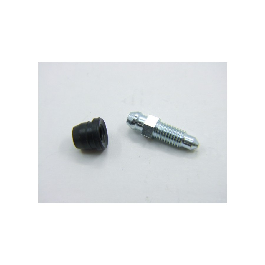 Frein - Etrier - Vis de purge - M7 x1.00 - Acier zingué + capuchon Frein - Etrier - Vis de purge - M7 x1.00 - Acier zingué + capuchon