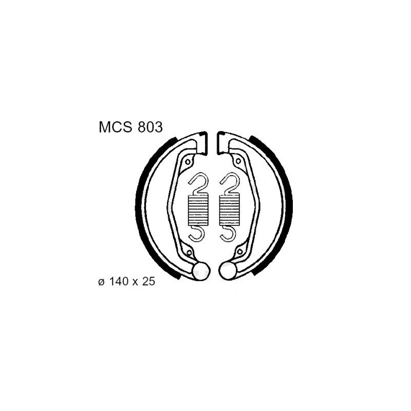 Service Moto Pieces|Frein - Machoire - 140x25 - TRW - MCS-803 |Machoire|38,40 €