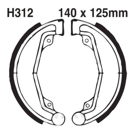 Frein - Machoires - 140x25 - EBC - H-312 - 43120-329-000