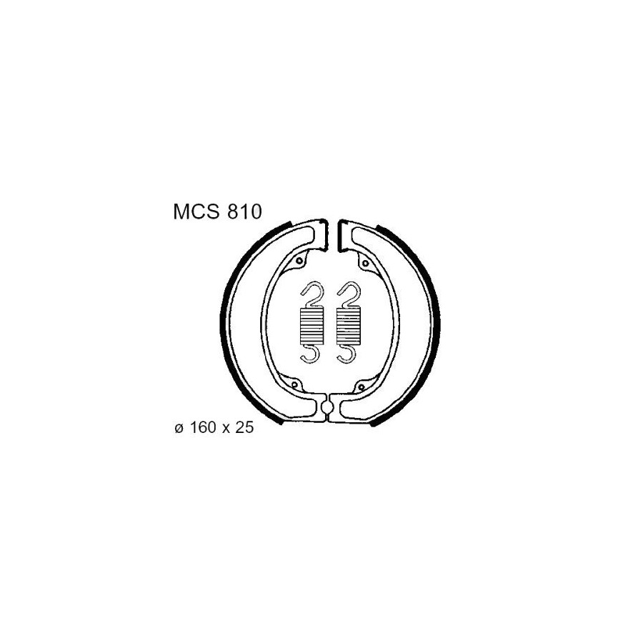 Frein - machoire - ø160x25mm - TRW - MCS-810 - XL500S