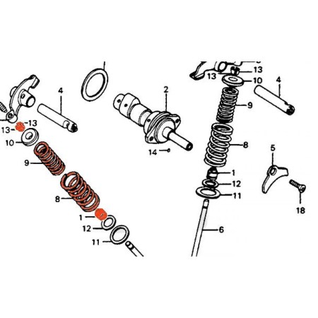 Moteur - Soupape - Kit Ressort - SL125