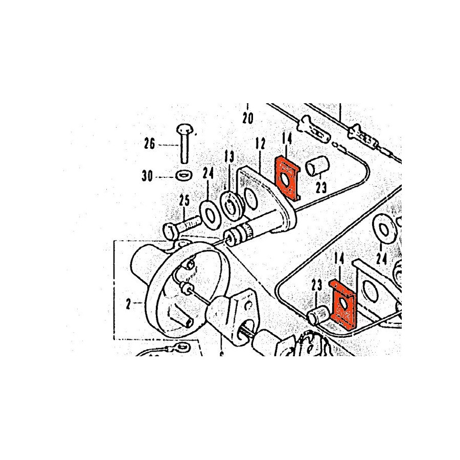 Clignotant - Caoutchoux d'alignement support - (x1) Clignotant - Caoutchoux d'alignement support - (x1)