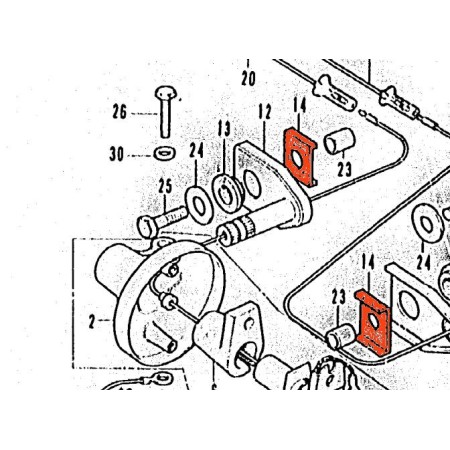 Clignotant - Caoutchoux d'alignement support - (x1) 