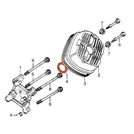 Moteur - Joint de puit de bougie (x1) - CX-GL 500/650